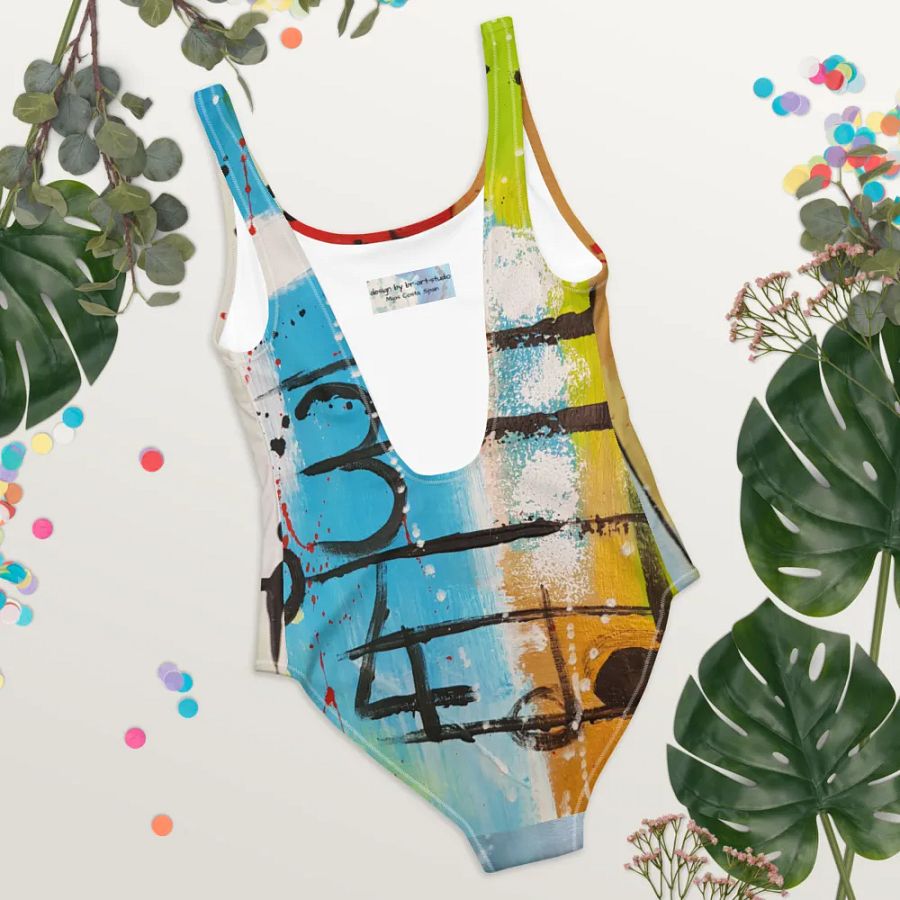 original painting by b.reters printed on swimsuit, modern design product image (12)