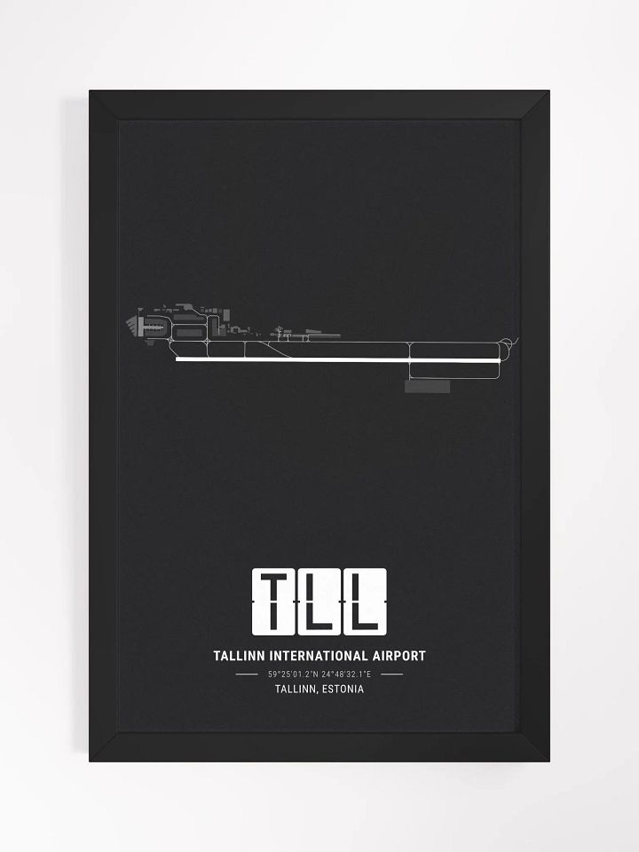 Framed Airport TLL Premium Map On Matt Paper product image (1)
