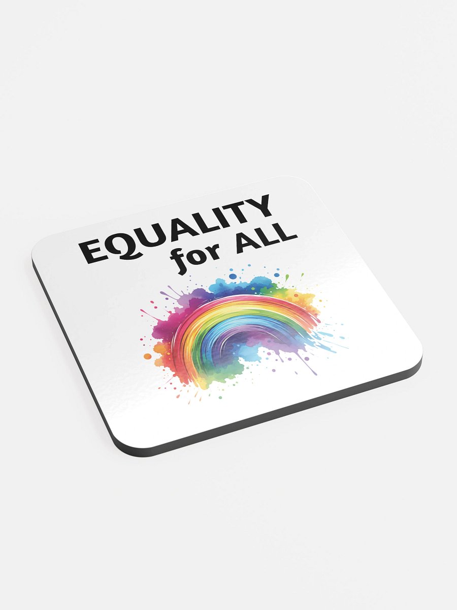 Equality For All Inclusive Statement glossed cork coasters product image (2)