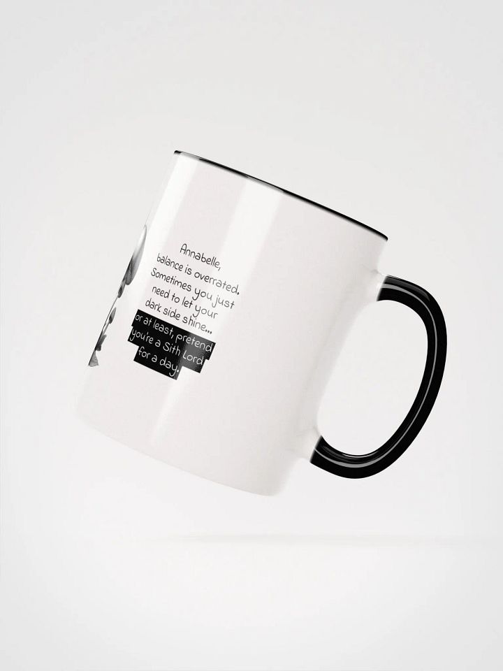 Personalized Black Cat and White Cat Resting Under Giant Mushrooms Coloured Mug product image (2)