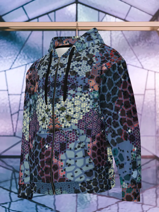 Stained glass Recycled Unisex Zip Hoodie product image (1)