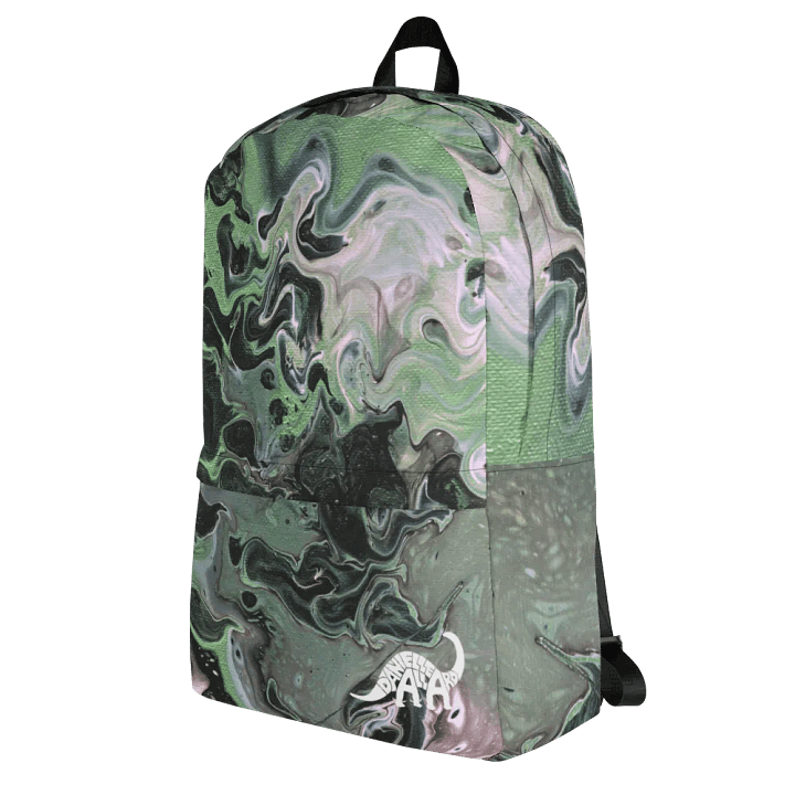 Metallic Green Fluid Acrylic Backpack product image (2)