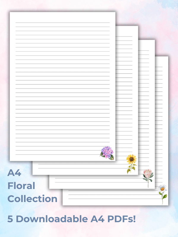 A4 Lined Pages - Floral Collection product image (1)
