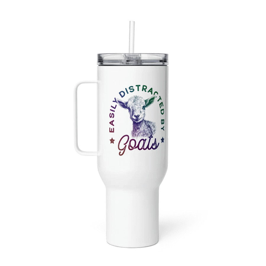 "Easily distracted by goats" Travel Mug with a Handle product image (18)