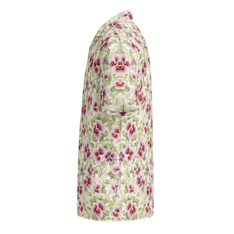 Floral Pattern Pansy Flowers Hawaiian Shirt product image (3)