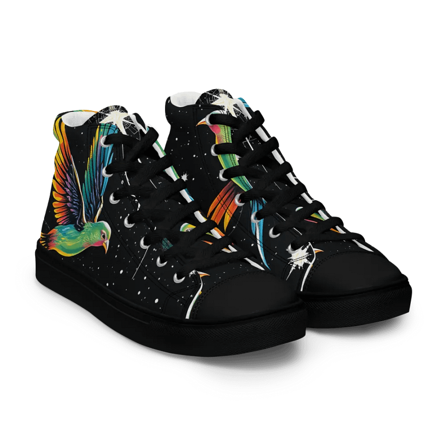 Celestial Flight women's High Top Canvas Shoes product image (8)