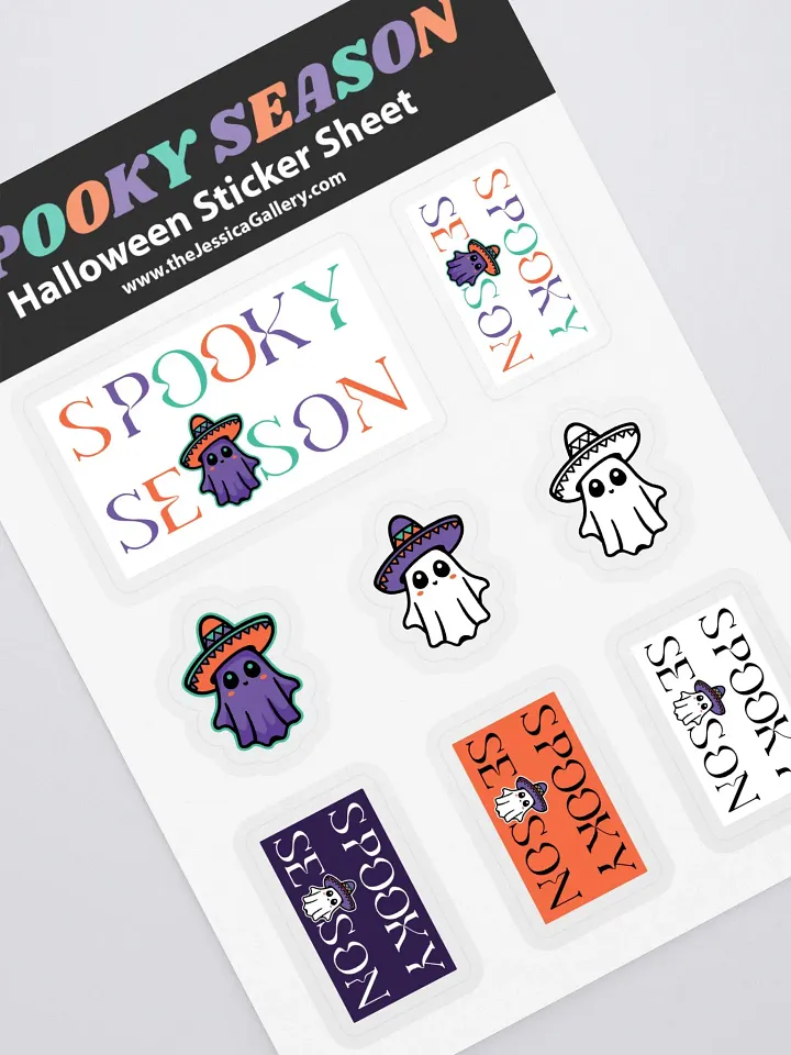 Spooky Season Sombrero Ghost Sticker Sheet product image (2)