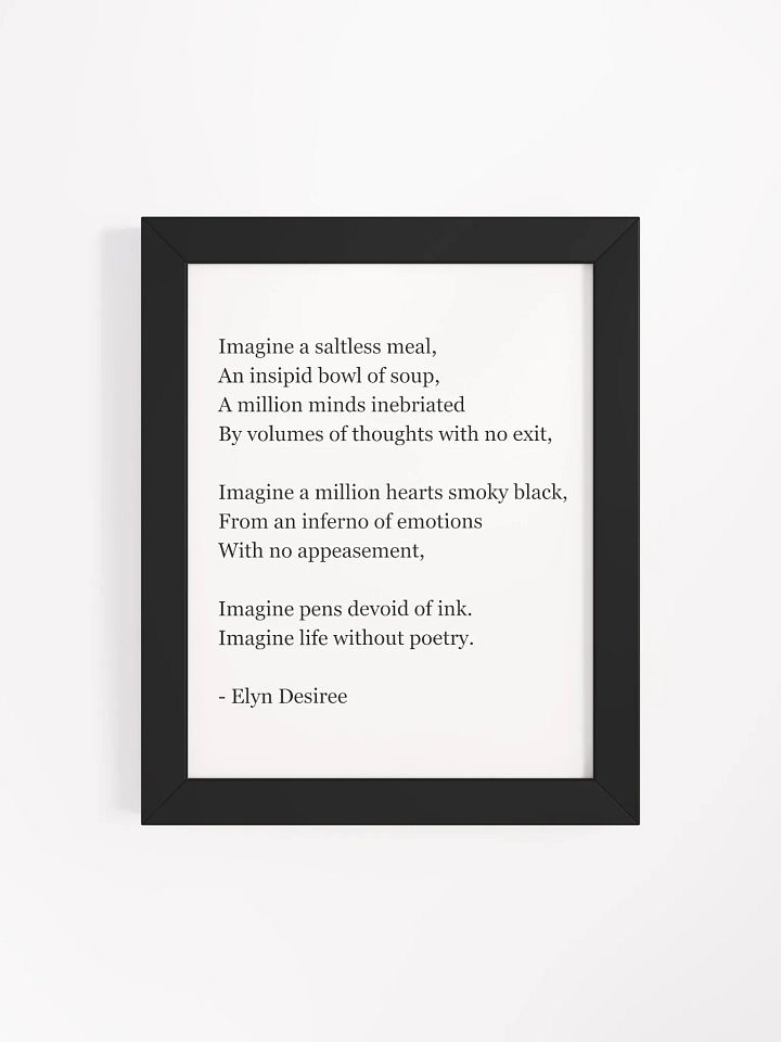 Life Without Poetry Framed Matte Poster product image (1)