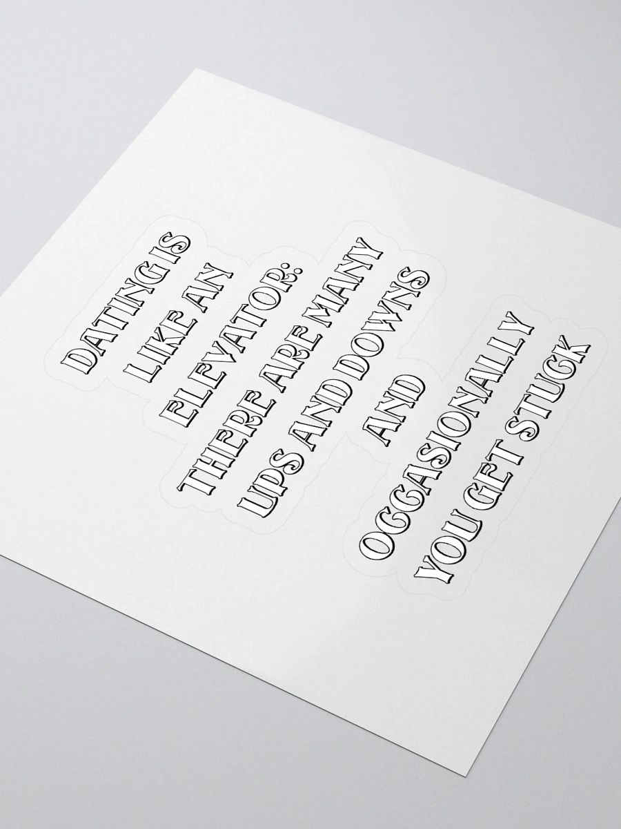 Dating Is Like An Elevator Funny Sticker product image (3)