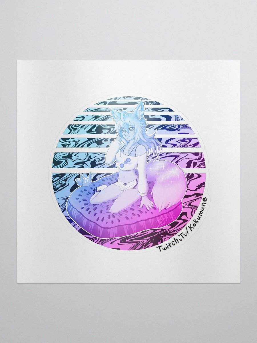 Kokumune Fox Goddess of Water (melon) Gradient Sticker product image (1)