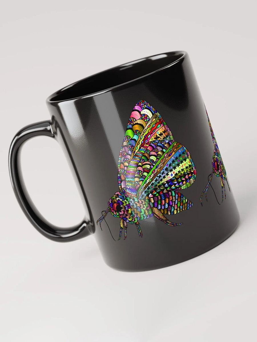 Black Glossy Coffee mug- Butterfly Coffee Mug product image (3)