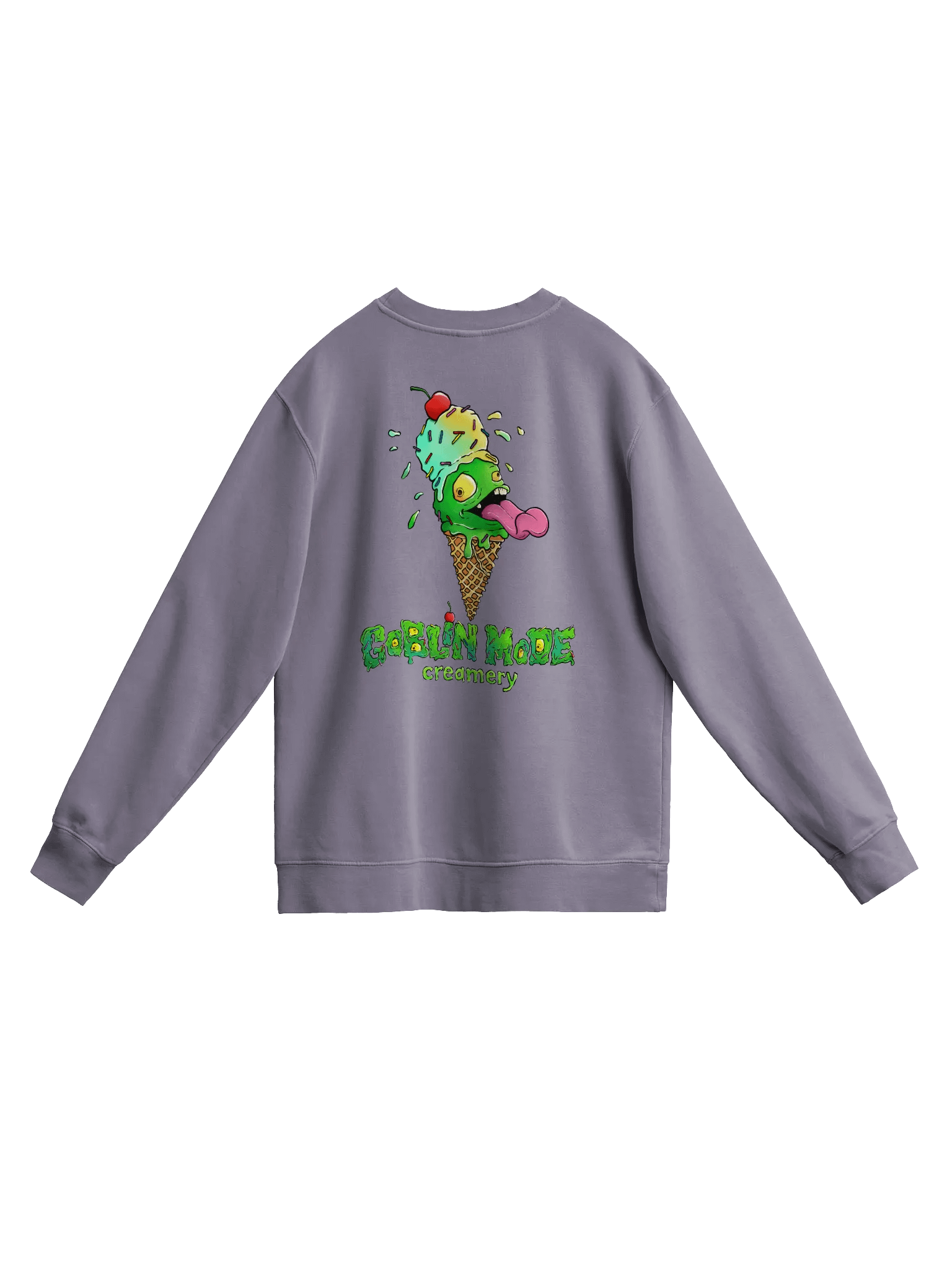 Goblin Mode Creamery Cone on front w/ Font & Cone Logo on back Crewneck product image (2)