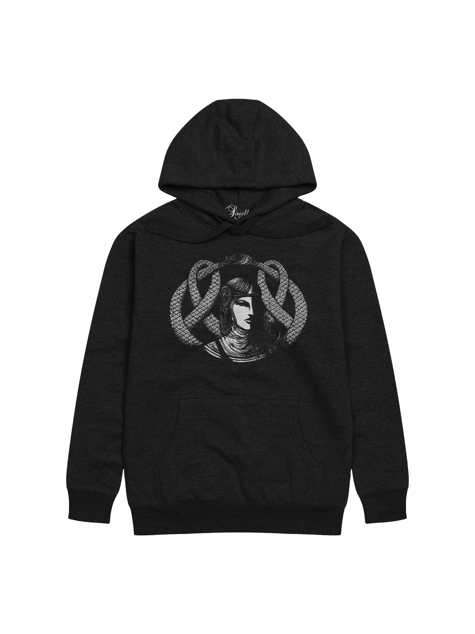 Hel in Black Unisex Hoodie Front & Back 2 in 1 Print product image (8)
