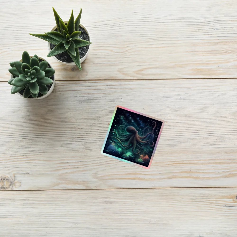 Midnight Glow Octopus Sticker product image (8)
