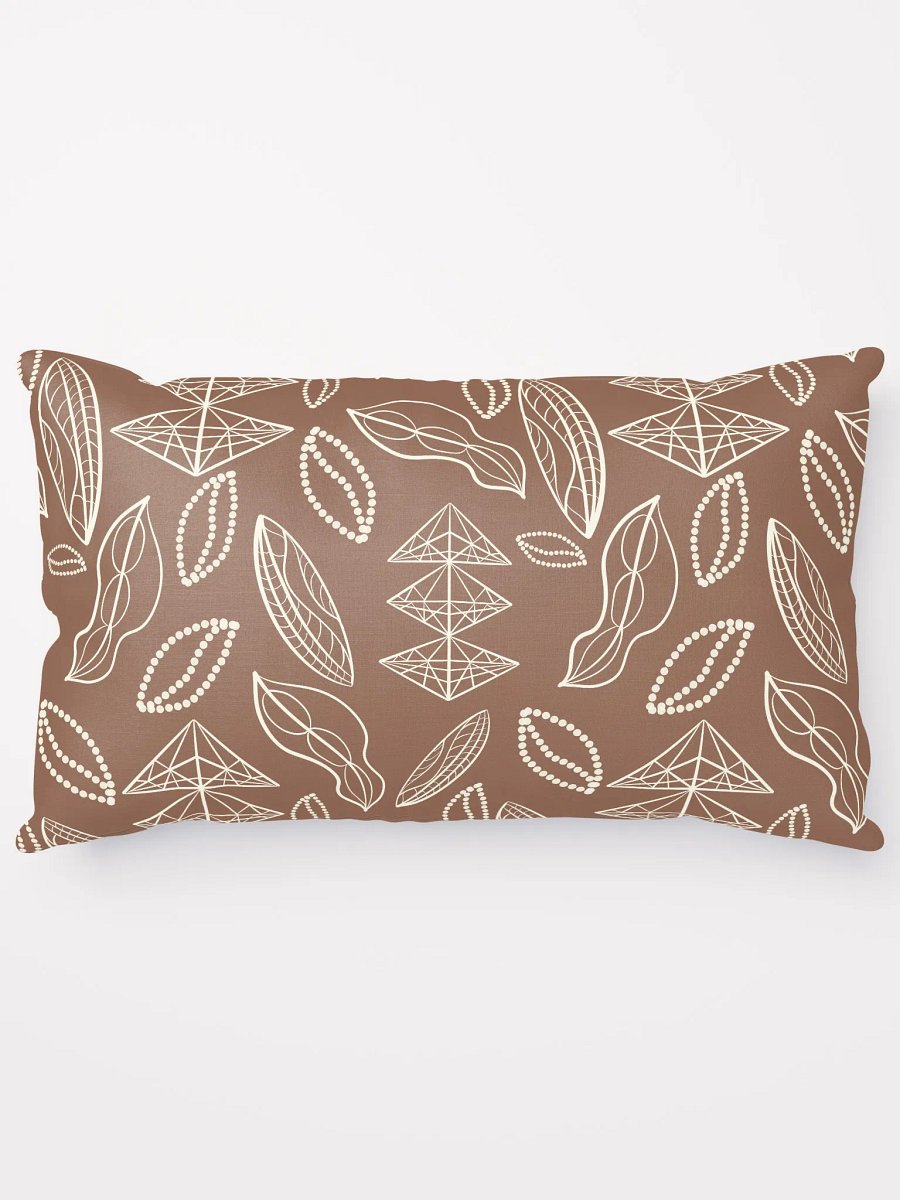 El Yunque Brew Bliss: Abstract Coffee Bean Earthy Pillow product image (14)