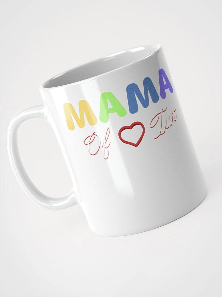 Mama of Two - Loving Family Design White Mug product image (2)