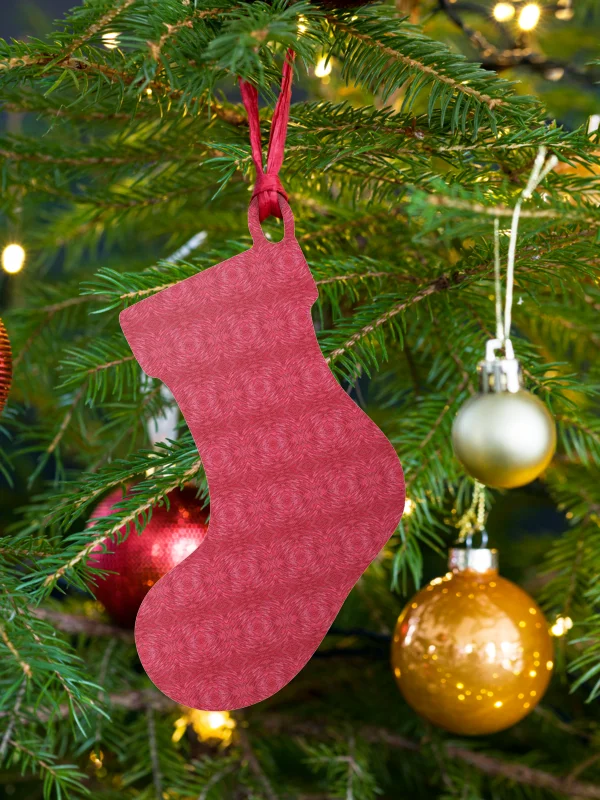 Crimson Frost – Wooden Christmas Ornament product image (1)