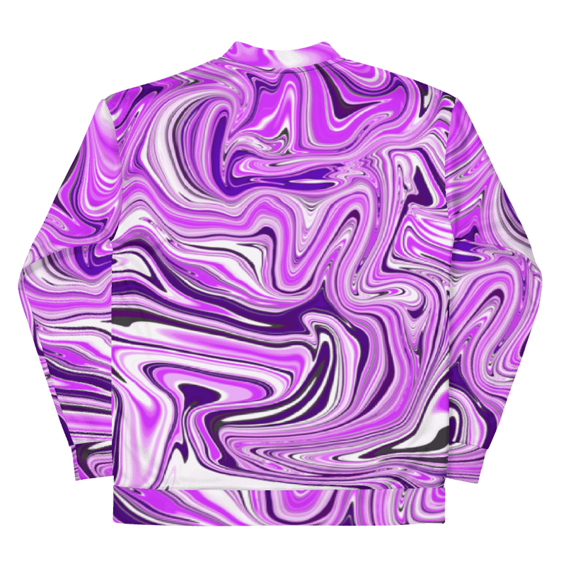 Unisex Bomber Jacket - Purple Digital Fluid Art product image (7)