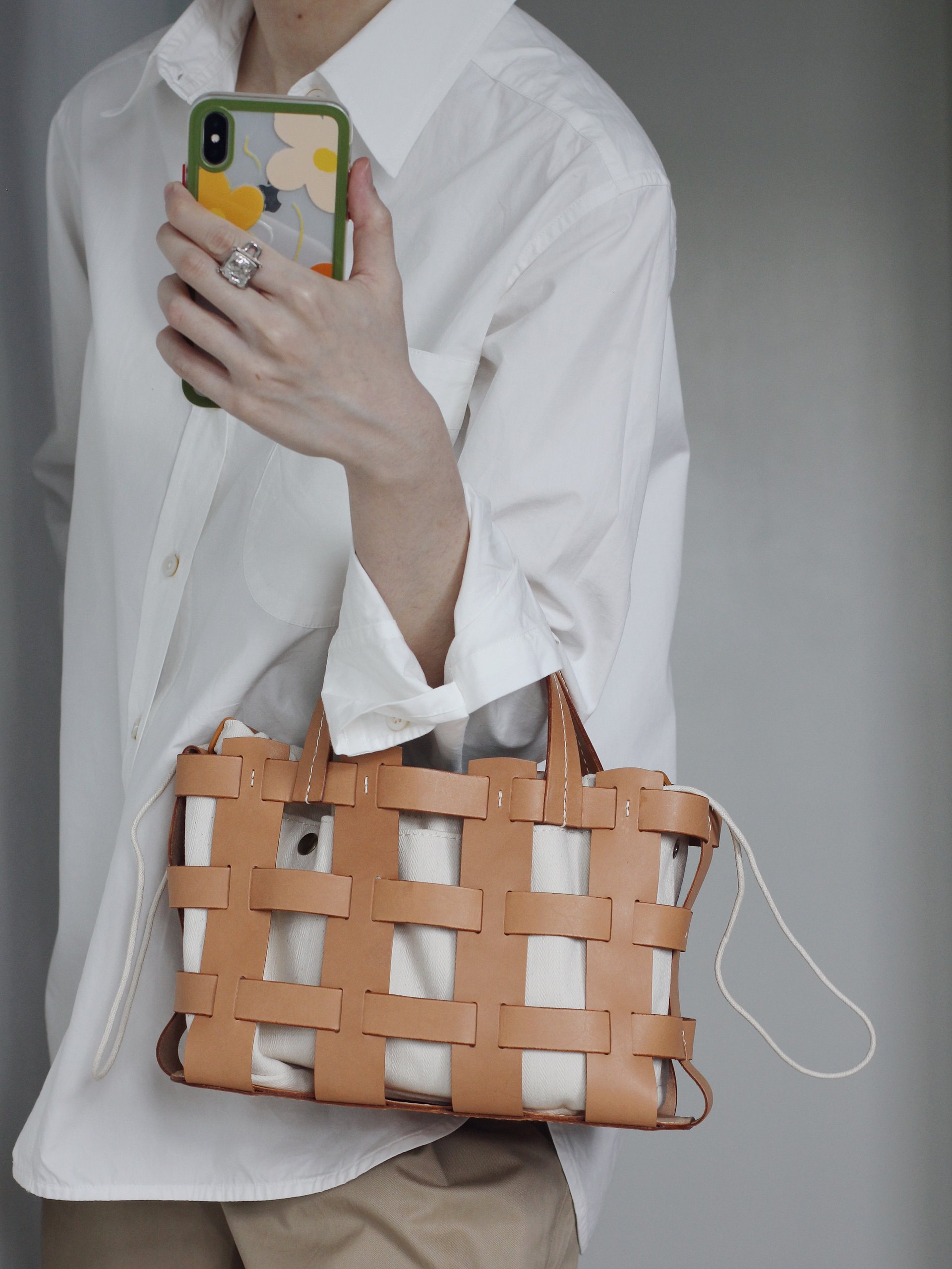 Vegetable Tanned Leather Caged Bag - Small product image (7)