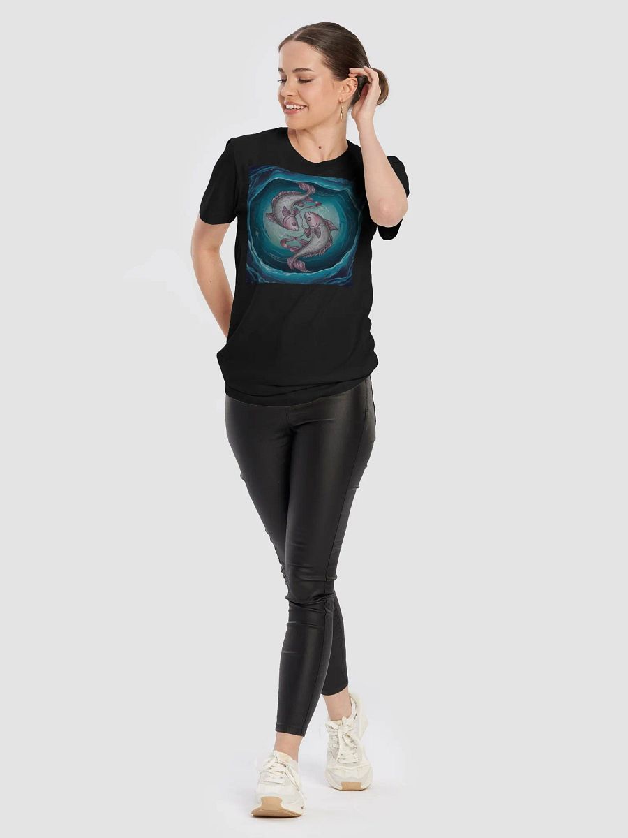 Unisex Pisces Zodiac T-Shirt - Ethereal Fish Design, Astrology Gift product image (2)