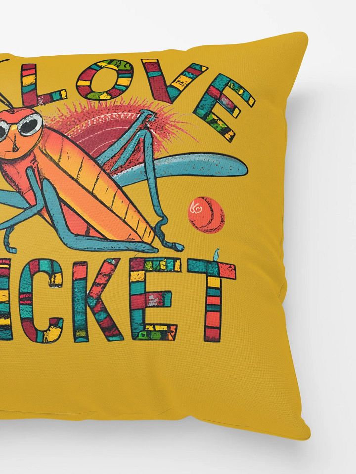 Vibrant I Love Cricket Pillow for Sports Fans product image (3)