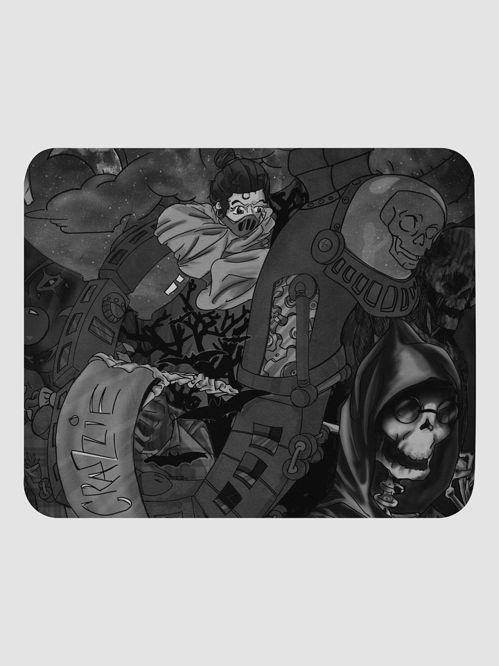 Crazzie Train Mouse Pad (B&W) product image (1)