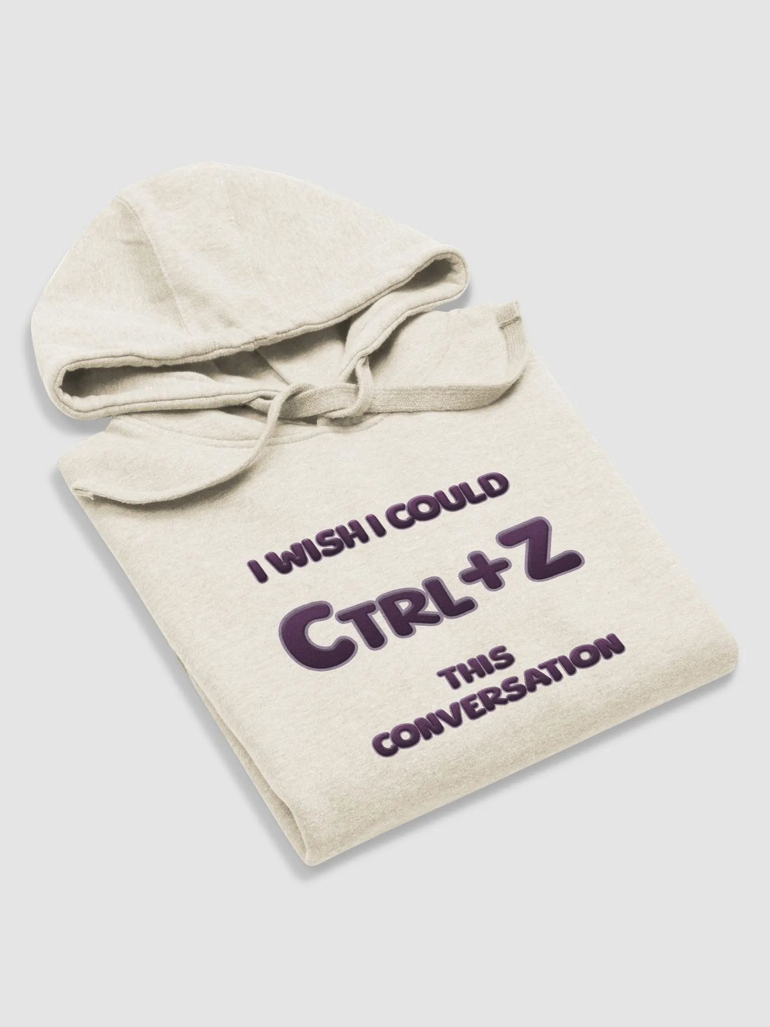 【Ctrl+Z】Purple Text Unisex Premium Hoodie product image (3)