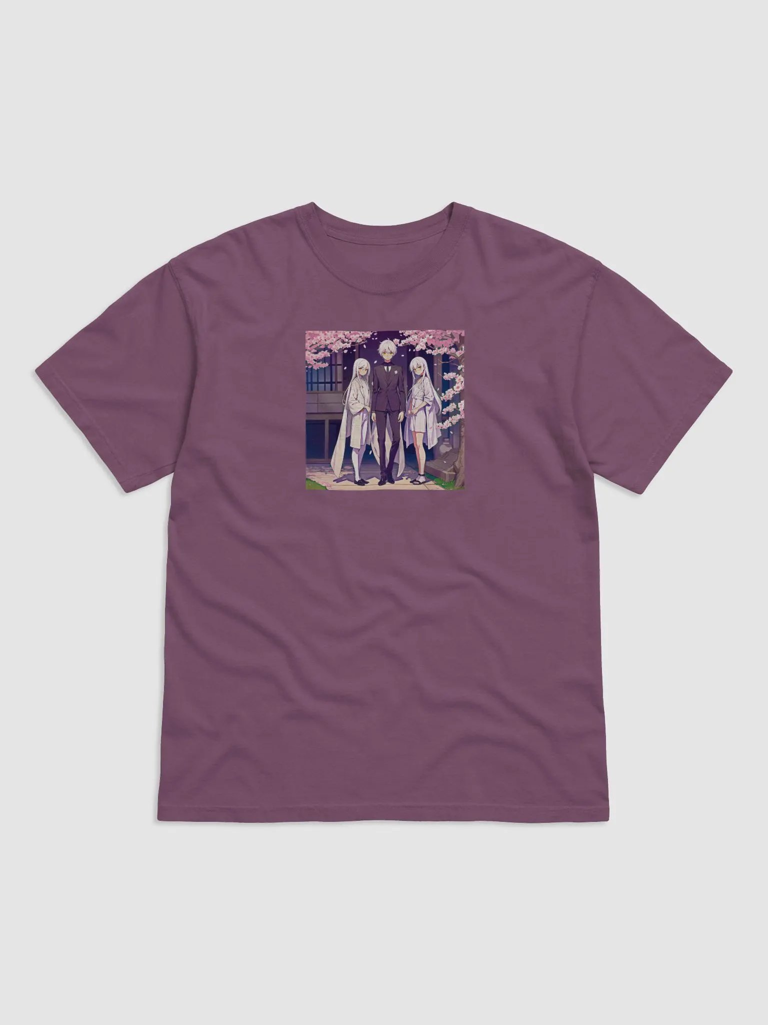 Cute Anime Guy Cherry Blossoms T-Shirt product image (2)