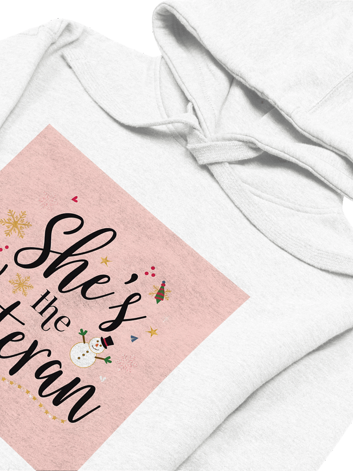 She’s The Veteran Cotton Premium Hoodie – Holiday Edition product image (2)