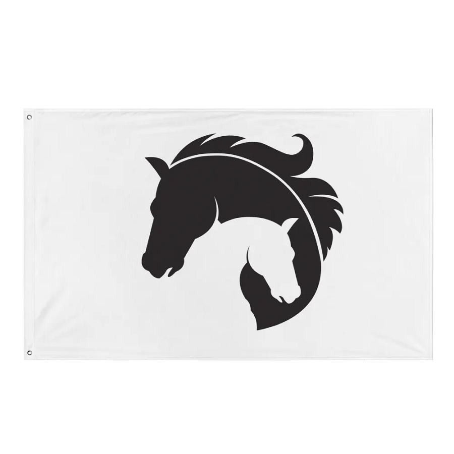 Mystical Equine YinYang Emblem Flag product image (1)