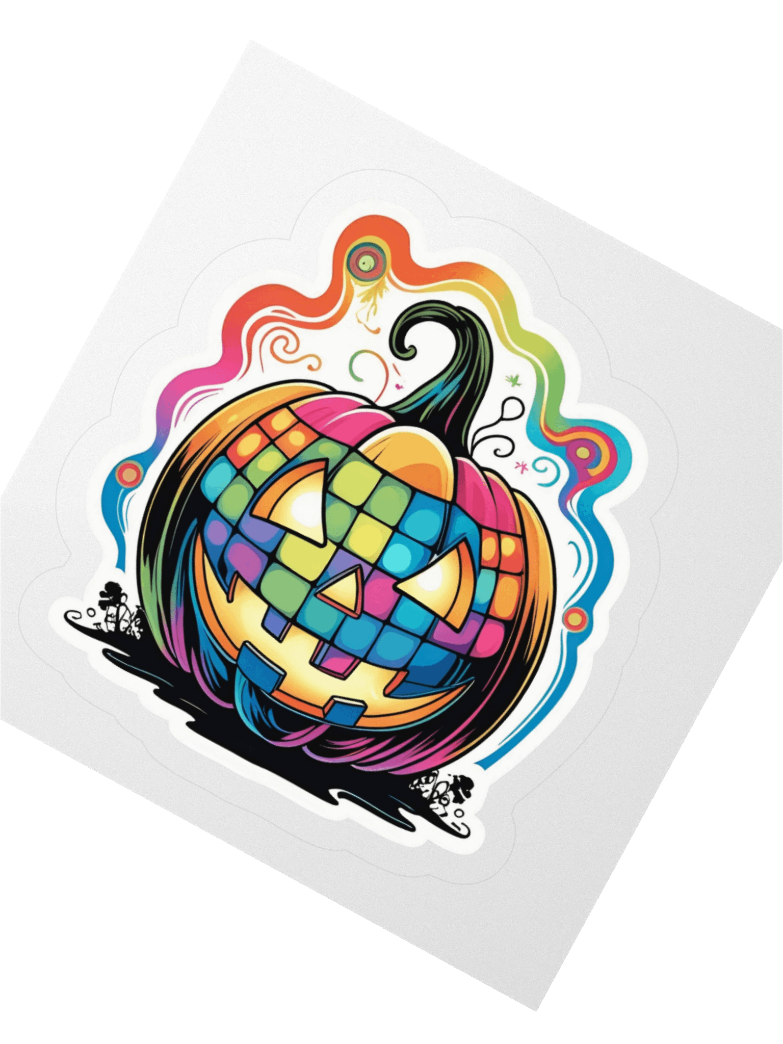 Groovy Pumpkin Kiss Cut Stickers product image (2)
