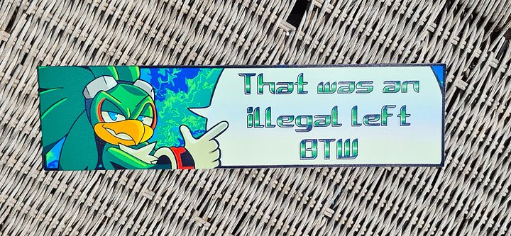 "That was an illegal left, btw" Bumper Sticker product image (1)