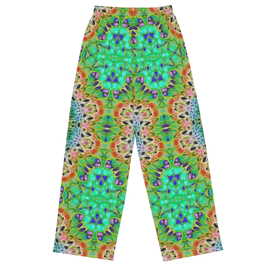 Green Orange Kaleidoscope Wideleg Pants product image (1)
