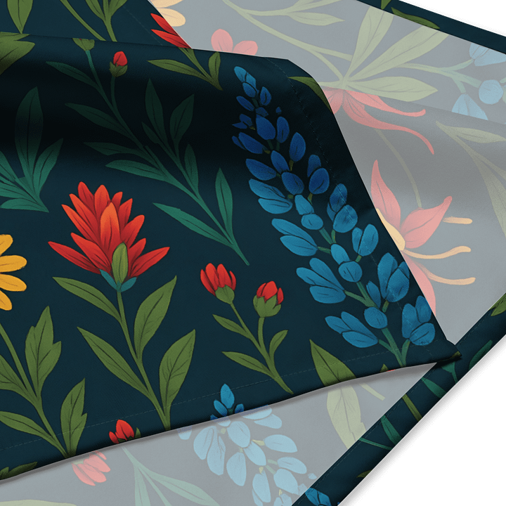 Wildflower Meadow Botanical Bandana – Colorful Cottagecore Nature Print product image (2)
