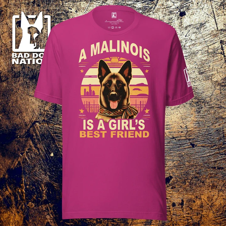 A Malinois is a Girl's Best Friend - Premium Adult Unisex T-shirt product image (1)