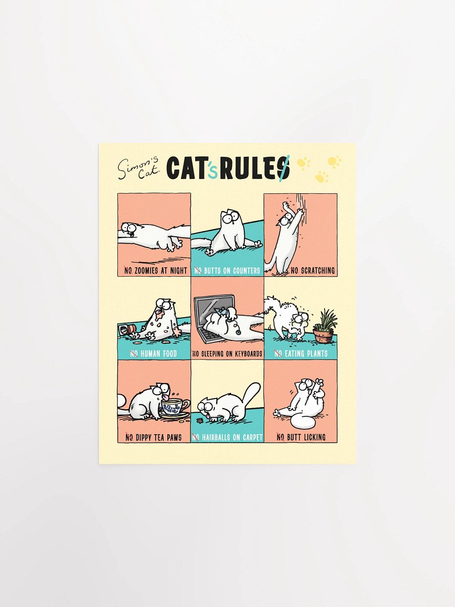 Cat Rules Poster product image (1)