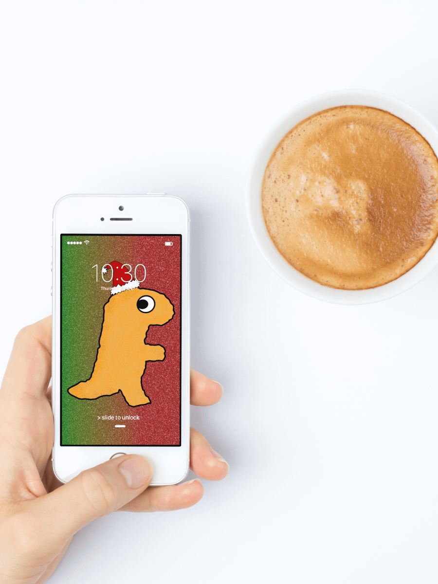 Dino Nuggies Holiday Phone Wallpaper Pack product image (5)