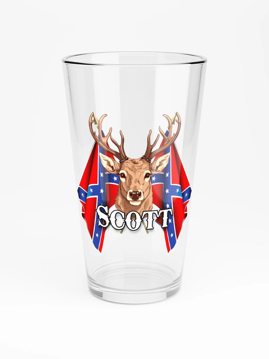 "Scott" Last Name Rebel Redneck Deer - Shaker Pint Glass product image (3)