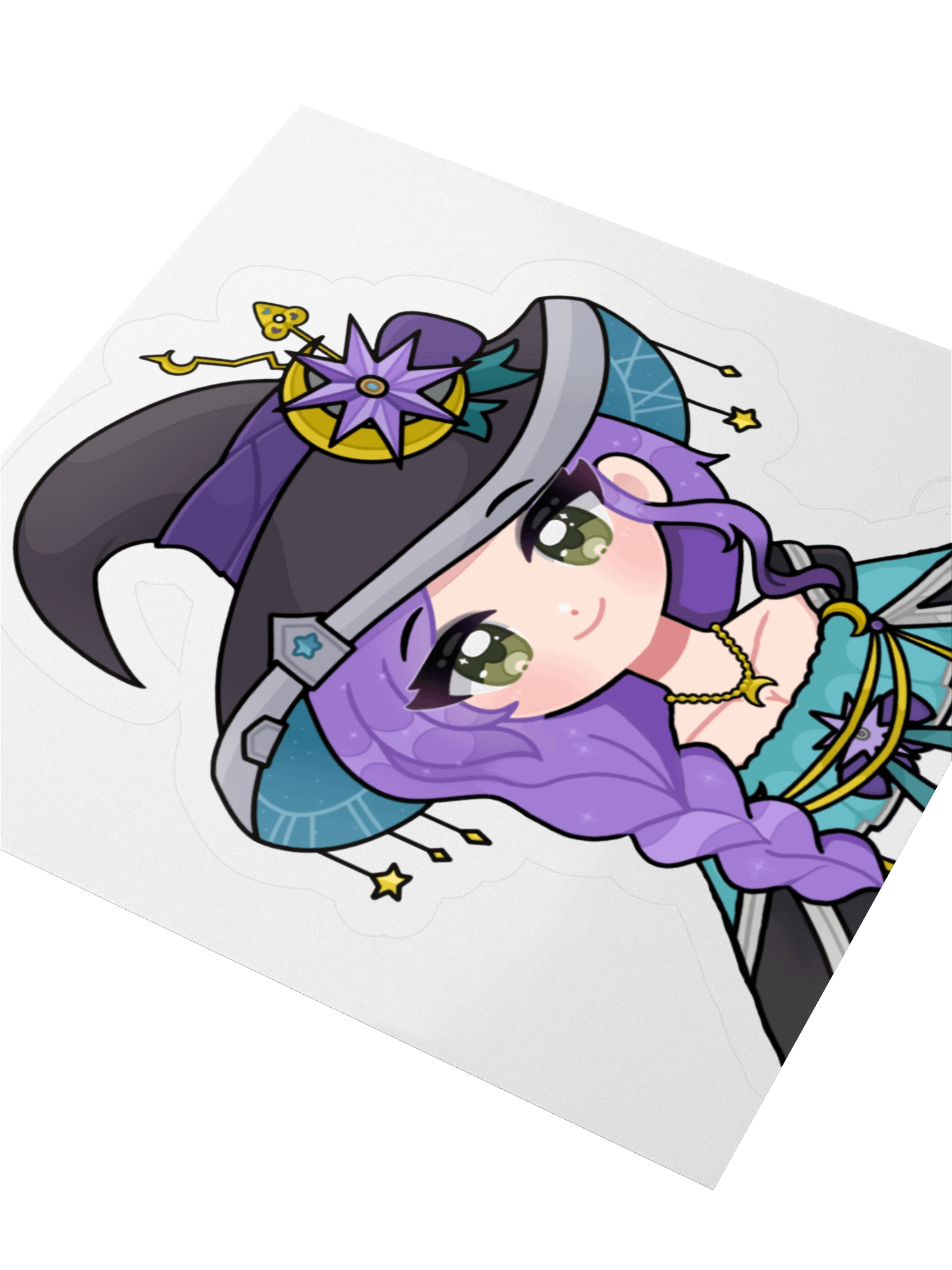 "Small Smiles" Chibi Moon Witch Starfire Big Sticker (Hair Braided) product image (6)