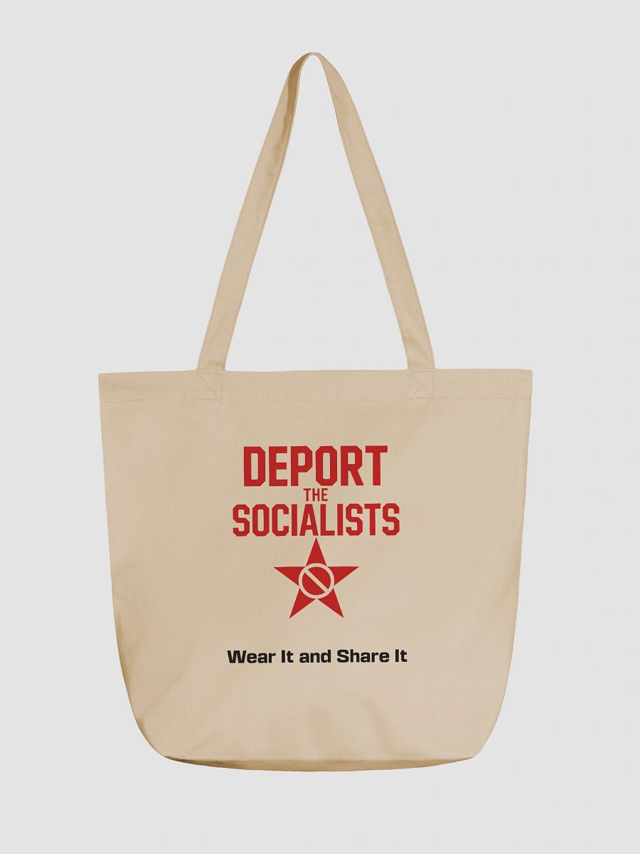 "Deport The Socialists" tote bag - red star product image (1)