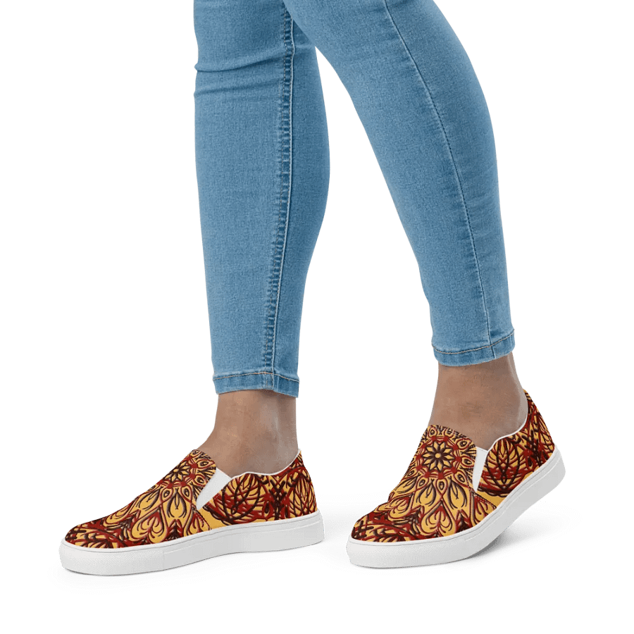 Radiant Red Mandala Slip-Ons product image (2)