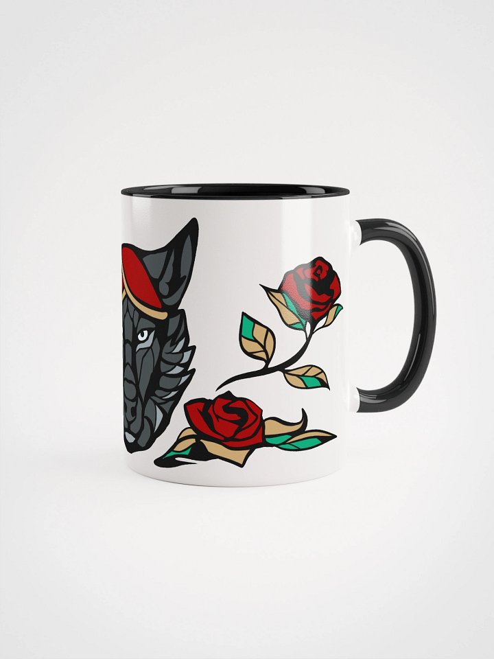 White Mug - Wolf & Roses product image (1)