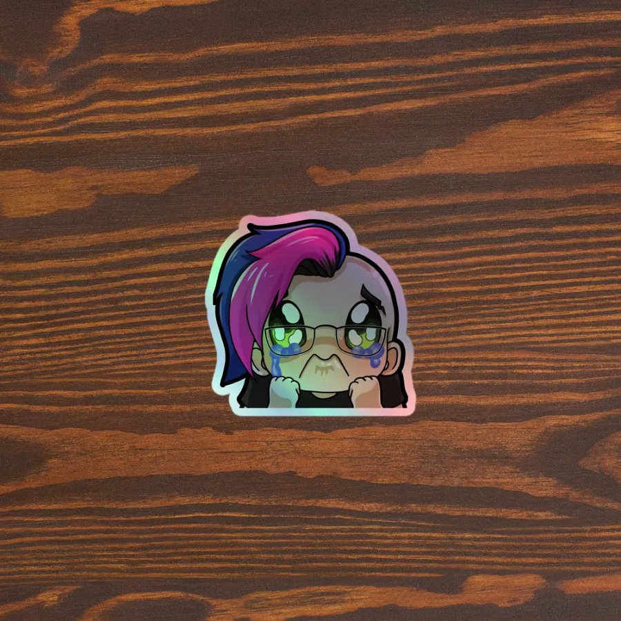 Hybrid Crying Holo Sticker product image (3)