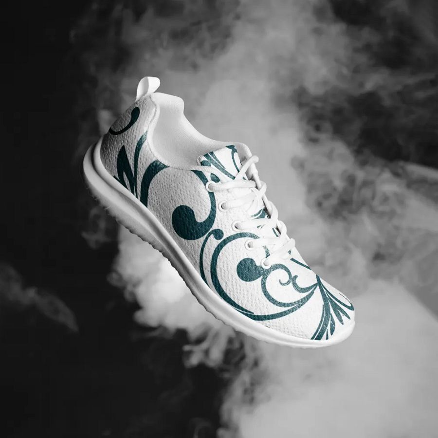 Teal Twirls Women's Athletic Sneakers product image (12)