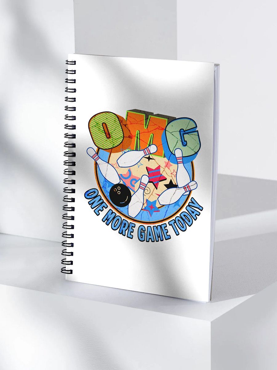 OMG One More Game Today Bowling Spectacle Notebook product image (1)