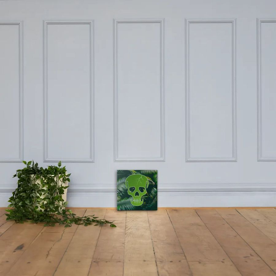 Endangered Species - Mexico - Tropical Mystery Green Skull Canvas Art product image (6)