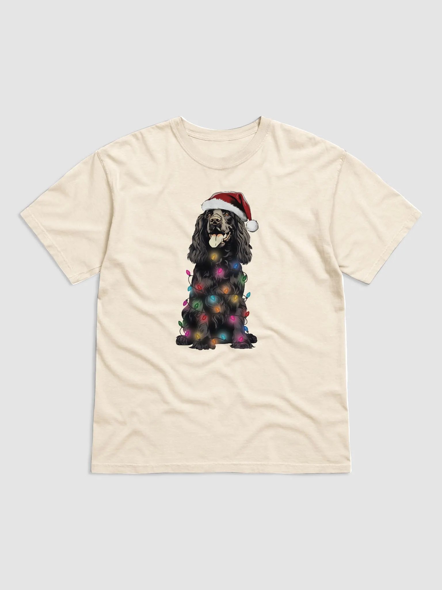 Funny Cocker Spaniel(Black) Christmas T-Shirt for Cocker Spaniel Paw-rents product image (19)