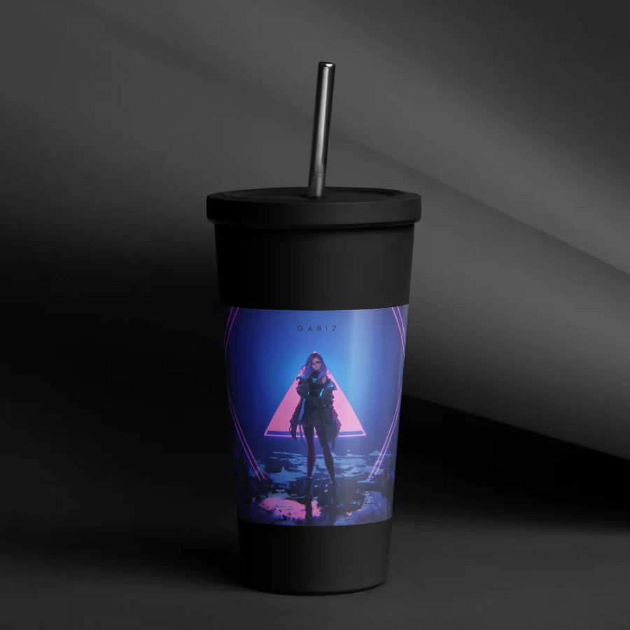 Cyberpunk V.1 Tumbler with a Straw product image (8)