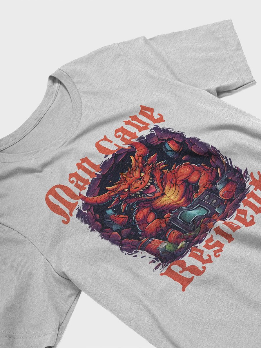 Man Cave Resident - Cool Scary Red Dragon Bella Canvas 3001 Super Soft T-Shirt for Men product image (3)