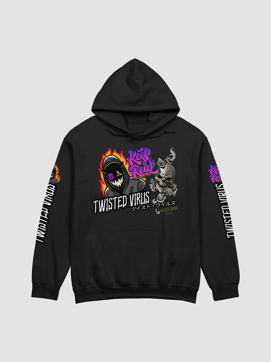 Twisted Virus: KEEP IT REAL Skull Hoodie. product image (3)